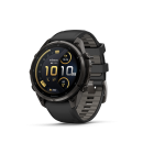 GARMIN Fenix 9 Pro InReach, 47mm, Carbongrau DLC Titan mit Silikon-Armband Schwarz/Kieselgrau (010-04336-11)