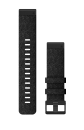 Quickfit®-Armband 22 mm Nylon Schwarz meliert mit Teilen in Schwarz